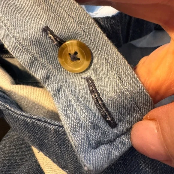 Pilcro by Anthropologie Seamed 100% Cotton Raw Hem Smocked Midi Dress-size small - Picture 11 of 14